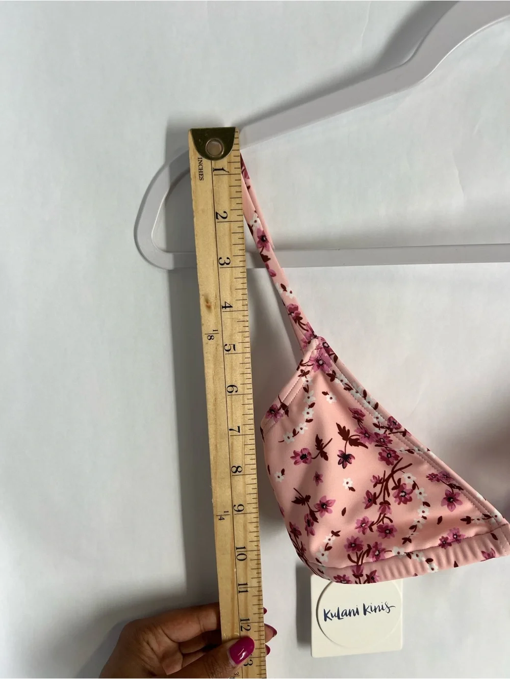 Kulani Kinis Angel Baby Bralette Bikini Top Pink Floral Size S NWT